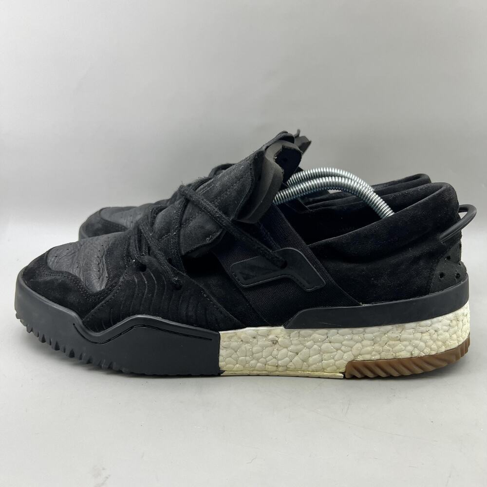 Adidas x Alexander‎ Wang AW Bball Shoes Men Size 12 Black Suede Low Top Sneakers - Picture 3 of 11